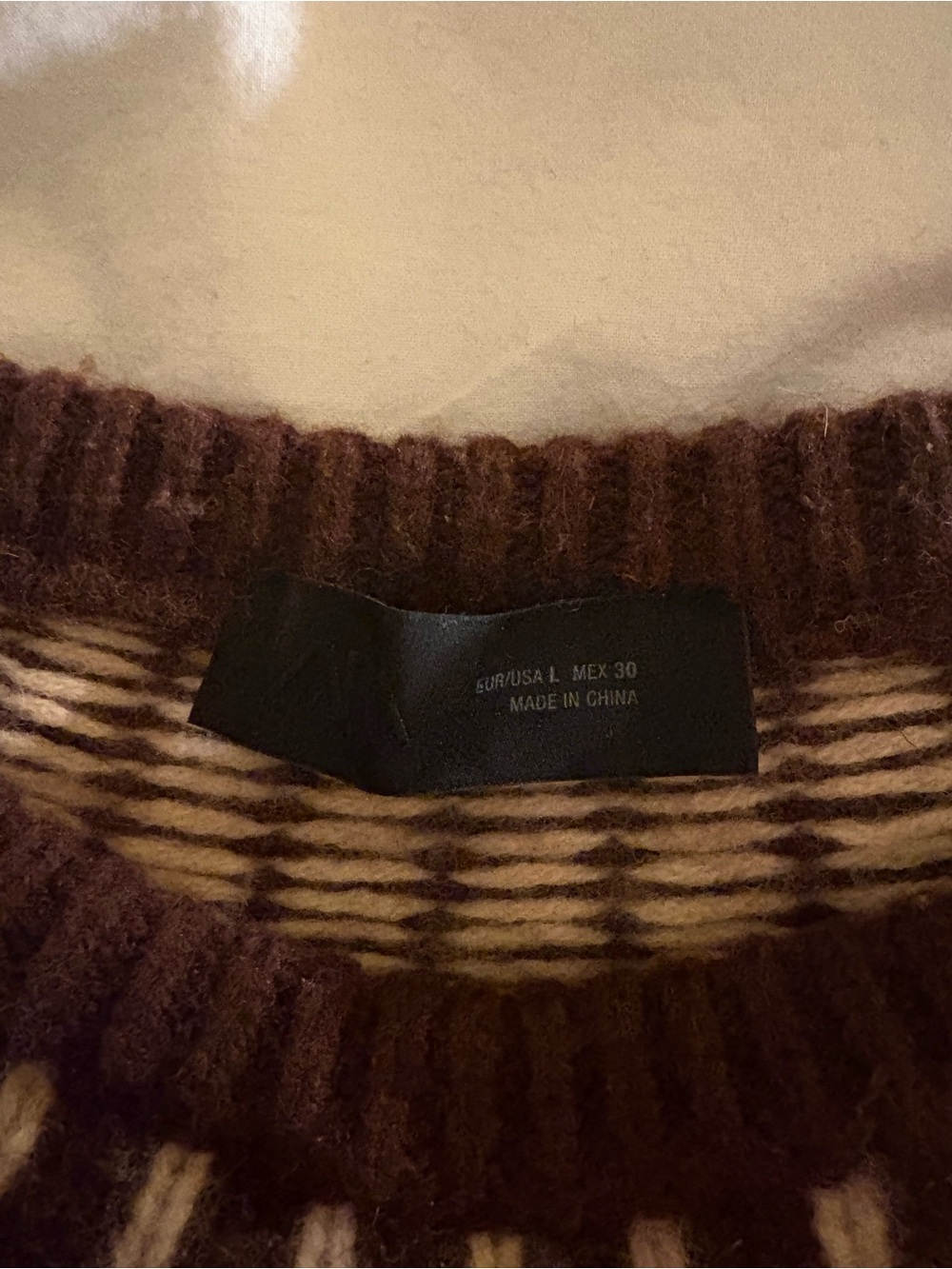 Classic Brown Nordic Yoke Sweater - Women - Picture 4 of 4